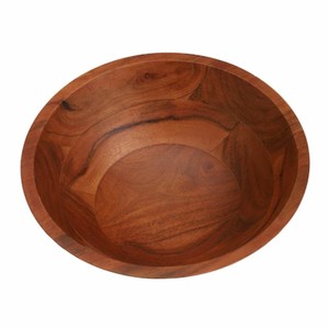 Cuenco de madera para servir, cuenco grande de madera de acacia para ensaladas, aperitivos de frutas o palomitas de maíz, cuenco decorativo rústico para mesa de comedor - Product Image 2