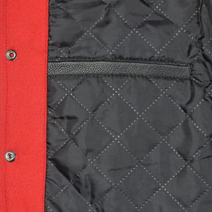 Wholesale Custom <b>Men's</b> Winter <b>Varsity</b> <b>Bomber</b> <b>Jacket</b> with Stand Collar and Front Logo Eco-Friendly Windproof Breathable Satin - Product Image 4