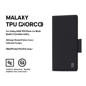 Coque de téléphone en TPU noire antichoc pour Galaxy A26K, design Book3G Book, compatible A03S/A24, avec doublure unie - Product Image 3
