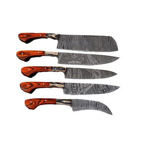 Ensemble de couteaux de cuisine en acier Damas OEM à bas prix, ensemble de couteaux utilitaires faits à la main, meilleur cadeau culinaire - Product Image 1