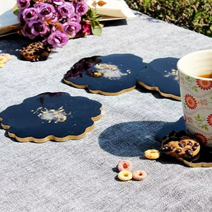 Posavasos Decorativo de Resina de Lujo, Diseñado para Colocar Elegante en Tazas, Jarras y Vasos, Estilo Bohemio, Ecológico, Hecho a Mano en India - Product Image 1