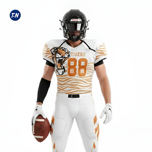 Nuevo Diseño, Uniforme de Fútbol para Hombre, Tela Twill, Impresión por Transferencia de Calor, Transpirable, Secado Rápido, Tallas Grandes, 100% Poliéster, OEM - Product Image 3