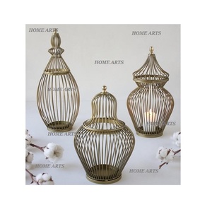 <b>Set</b> Pf 3 Different Size Iron Wire Candle Holders Latest Design Customized Shape Candle Holder At Attractive Price - Product Image 4