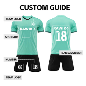 ชุดฟุตบอลแบบเรียบระบายอากาศได้ดีสำหรับผู้ชายเสื้อทีมฟุตบอลแบบแห้งเร็ว - Product Image 2