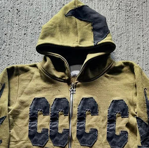 Sudaderas con capucha desgastadas vintage de peso pesado personalizadas de fabricante de algodón 100% para hombre de talla grande sudaderas con capucha para hombre con lavado ácido - Product Image 2