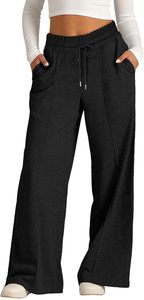 Custom Mid Elastic Waist Flare Joggers Lightweight Casual <b>Baggy</b> Regular Fit Summer <b>Trousers</b> 2026 - Product Image 6