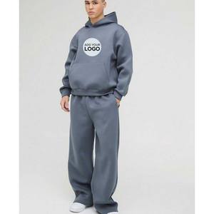 Conjunto de chándal para hombre, conjunto de 2 piezas, chándal de algodón, sudaderas con capucha y pantalón de chándal, conjunto de bolsillos, trajes de jogging de lana, chándal Atlético - Product Image 2