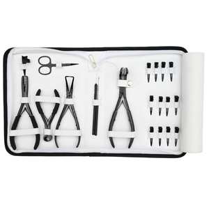 Wholesale Hair <b>Extension</b> Tool Set Keratin Bond Cutter Finger Ring Pulling Loop Hook & 12 Clips Micro <b>Bead</b> hair <b>extension</b> Pliers - Product Image 1