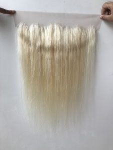 Venta al por mayor de cabello virgen peruano, extensiones de cabello humano peruano sin procesar con frontales de Color rubio 613 - Product Image 4
