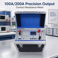100A 200A Loop Resistance Tester Digital Contact Resistance Meter for Switchgear Circuit Breaker Testing