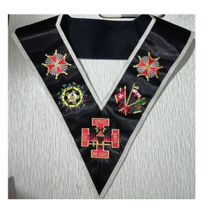 Collar de Regalia de maestros reales y selectos de calidad masónica en azul con bordado de lingotes de oro Masonic Regalia Grand Master 2025 - Product Image 3