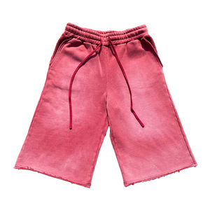 <b>Shorts</b> French Terry Patch Breathable 100% Cotton Streetwear <b>Vintage</b> Sun Acid Wash <b>Shorts</b> for <b>Men</b> 2026 - Product Image 1