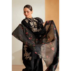 Ensemble 3 pièces IZNIK : Chemise en lawn brodée, dupatta en mousseline imprimée et pantalon brodé pour le printemps/été - BIC-4513 - Product Image 2