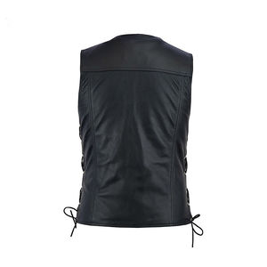Gilet en cuir décontracté pour homme personnalisable - Imperméable, coupe-vent, respirant, vêtements d'extérieur pour la moto, fabricants de services OEM - Product Image 3