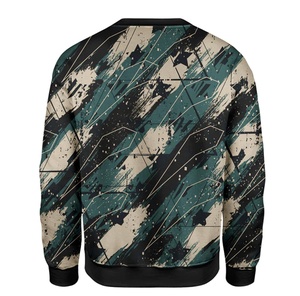 Nueva llegada de la moda de los hombres impresos de manga larga suéter básico de cuello redondo sudaderas de algodón poliéster personalizado de alta calidad con capucha - Product Image 3