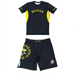 Conjunto de Uniforme de Boxeo Personalizado para Hombre, Camiseta de Compresión + Pantalones Cortos Elásticos, Transpirables y de Secado Rápido para MMA, Jiu Jitsu y Grappling - Product Image 1