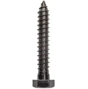 High quality metal heg lag screw black for furniture machine from Indian manufacturer bulk quantity made in india hot selling