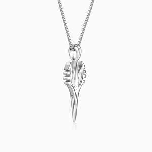 Oxidised Silver Phantom Edge <b>Pendant</b> <b>Necklace</b> with Box Chain <b>Fashion</b> Accessory for Him - Product Image 5