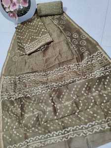 Tissu en soie chanderi imprimé sur mesure, idéal pour les stylistes de mode pour la fabrication de vêtements et idéal pour les stylistes de robes pour la revente - Product Image 5