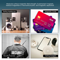 Pengukur bidang magnetik Digital, pengukur Gauss Meter dengan 50 penyimpanan Data, penguji multifungsi Sensor presisi tinggi (OEM)