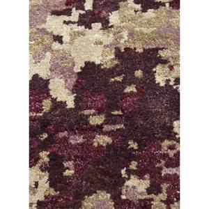 Alfombra de Lana y Seda de Bambú Anudada a Mano en Rosa y Morado de Kavi, Diseño de Teoría del Caos, Patrón Abstracto, Alfombra para Sala de Estar o Pasillo, Esk-405 - Product Image 2