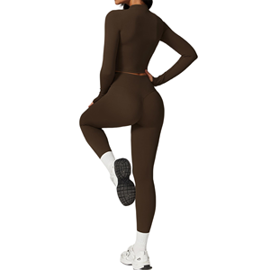 Conjunto de Yoga para Mujer, Nuevo Estilo, Transpirable, de Secado Rápido, con Diseño de Logotipo Personalizado, Patrón Sólido, Ropa Deportiva para Gimnasio - Product Image 2