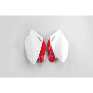 สำหรับ Honda CRF 250R 2004-2005แผงด้านข้างสีขาว-แดงพร้อมพลาสติก ABS และถังน้ำมันอลูมิเนียมไฟ - Product Image 1