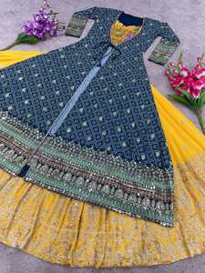 Launch – robe de soirée et veste de travail, tenue traditionnelle Lehenga, Look broderie lourde - Product Image 3