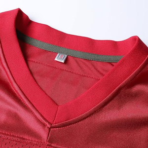 เสื้อเจอร์ซีย์อเมริกันฟุตบอลผ้าแห้งเร็วผ้าเจอร์ซี่รักบี้กลางแจ้งสีแดงเทคโนโลยีการเย็บปักถักร้อย - Product Image 3
