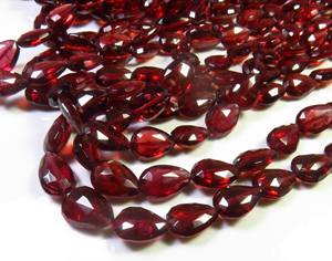 ลูกปัดโกเมนเกรดท็อปลูกปัดขนาด18 "เส้น7x5-10x7มม. ลูกปัดอัญมณีเหลี่ยมเพชรพลอยโกเมนสำหรับเครื่องประดับ - Product Image 4