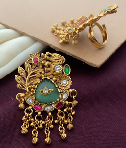 <b>Indian</b> Traditional <b>Ring</b> Heritage Collection Premium Quality Beautiful Latest Design Perfect For Wedding, Festive Occasions - Product Image 2