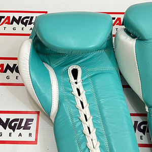 Fabrication en usine, gants de boxe blancs sur mesure, 100% cuir véritable, gants de boxe professionnels pour frapper - Product Image 6