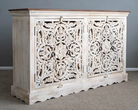 Buffet de luxe blanc moderne en bois massif sculpté, meuble de salon, maison, hôtel, villa
