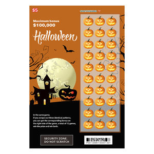 Grattez et gagnez billet de loterie <span class=keywords><strong>gratuit</strong></span> personnalisé Halloween jeu carte loterie impression numérique personnalisé gratter billets de loterie - Product Image 5