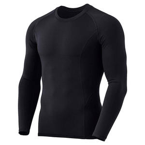 Chemise de compression pour homme de haute qualité, couleur unie, design simple, vêtements de sport et d'entraînement, chemise de compression pour homme, fabrication en gros - Product Image 1