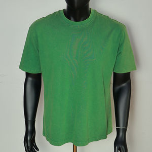 T-shirt personnalisé pour homme, de haute qualité, uni, 3D, épaules tombantes, 100% coton, col épais, t-shirt vierge pour homme - Product Image 1