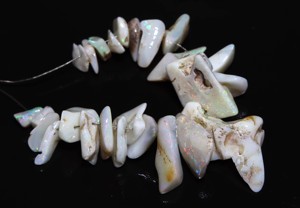 ลูกปัดโอปอลจากออสเตรเลียแบบหยาบลูกปัดพลอยโอปอลจากออสเตรเลีย6X3MM 27X16MM ขนาด2นิ้ว - Product Image 3