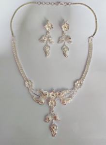 ชุดแหวนต่างหูสร้อยคอชุบเงินขายดีสุดๆชุดเครื่องประดับสไตล์หรูหรา - Product Image 3