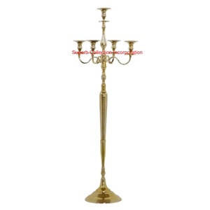 Candélabre de table élégant à 5 bras en métal dernier support de bougeoir décoratif pour la maison pour les mariages et la décoration de Noël - Product Image 2
