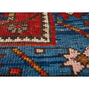 Tapis en laine noué à la main Kiaan à motif géométrique bleu Pae-5250 9x12 pouces pour la décoration de la maison, du salon, et l'utilisation en voiture – Tapis Jaipur US - Product Image 3