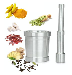 Mortero de aluminio, herramientas de cocina, estilo, triturador de especias de ajo, nuevo diseño de aluminio, herramienta de decoración de especias - Product Image 1