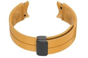 Bracelet de montre sport Galaxy unisexe jaune GL001, résistant à l'eau, en silicone souple, léger et durable, boucle magnétique en acier inoxydable 20-22 mm - Product Image 2