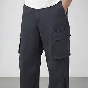 Pantalon cargo pour homme, fabricant OEM, 280 GSM, coton, couleur unie, bas décontracté, prix d'usine - Product Image 1