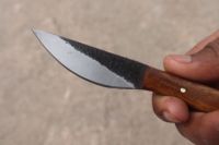 Couteau de chasse haut de gamme en acier carbone et acier Damas, manche en bois, forgé à la main, personnalisable, OEM, pour le camping et la survie en extérieur
