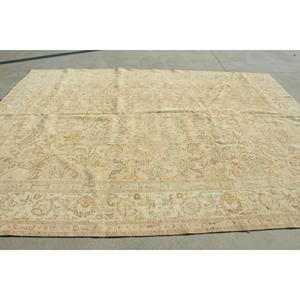 พรมวินเทจขนาด 7.8x12.8 ฟุต พรมตุรกีขนาดใหญ่ พรมขนสัตว์ลายพรางสีเบจ - Product Image 2