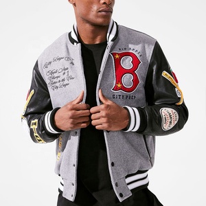 Veste universitaire en laine de haute qualité unisexe avec logo personnalisé et broderie hiver collège bombardier Letterman pour hommes longue capuche haute toile - Product Image 1