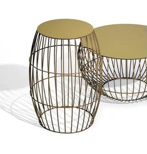 Unique Wire Side Tables Diseñador Elegante, fácil de montar, MOQ bajo Mesa de alta calidad con tapa de vidrio y base de metal - Product Image 3