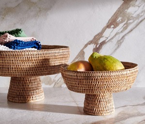 Cuenco para servir con patas de ratán natural, decoración de presentación de comida natural, productos vietnamitas al por mayor ecológicos - Product Image 5