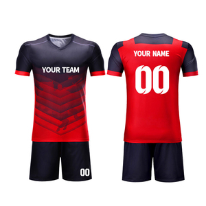 Ensemble d'uniformes de football personnalisé pour hommes Maillot de football respirant à manches longues Sublimation bon marché Vêtements de football - Product Image 2