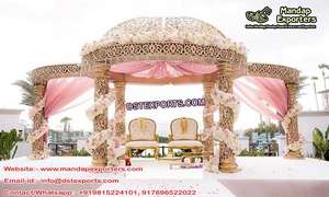 ตกแต่งงานแต่งงานแบบราชวงศ์ รานี มันดาป ดีไซน์ฟิจิ ดิลวาดา แบบเปิด สำหรับงานแต่งงาน ตกแต่งงานแต่งงาน ฉากงานแต่งงานสีทองแบบเปิด - Product Image 6